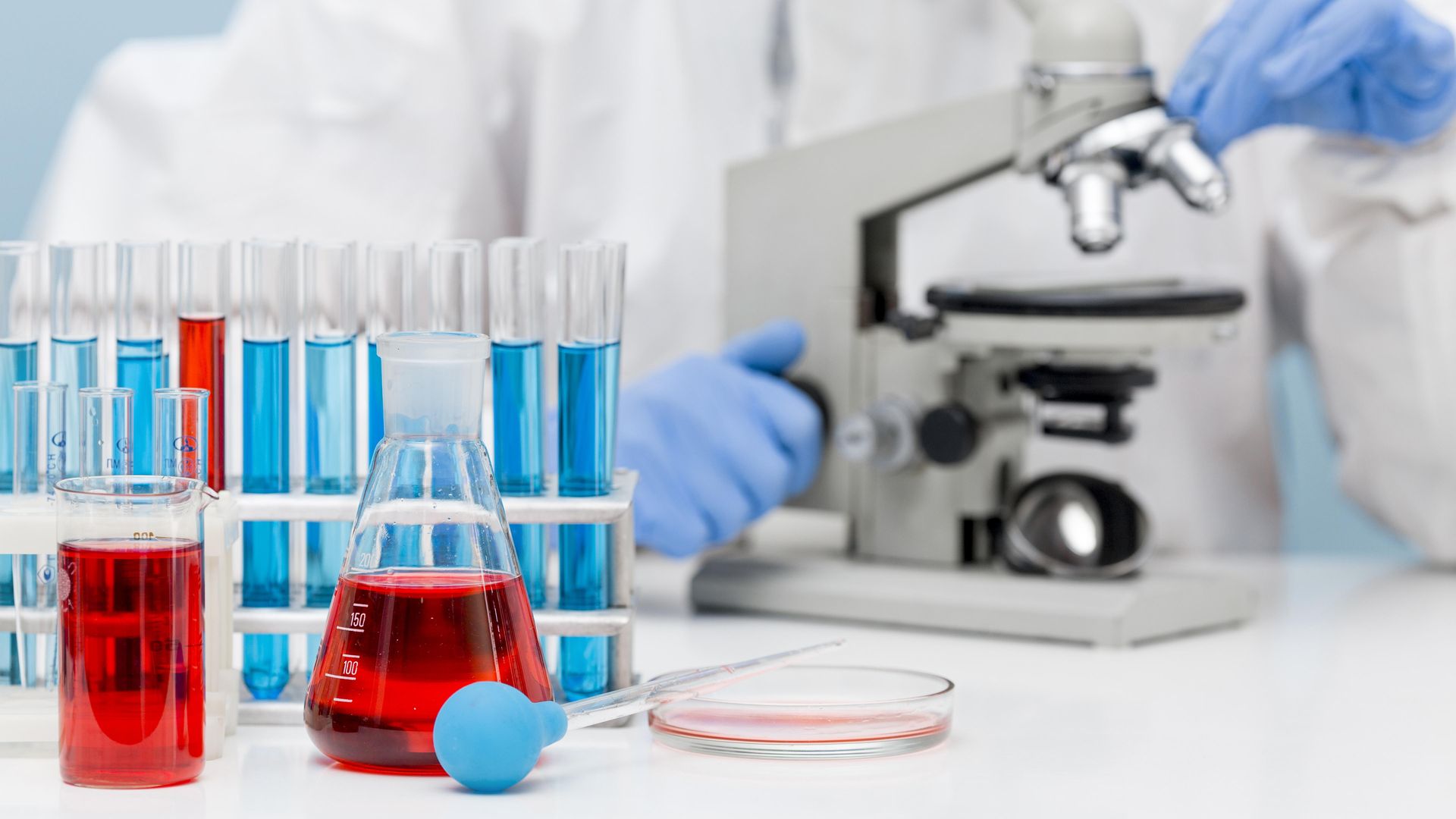 front-view-scientist-checking-substance-with-microscope